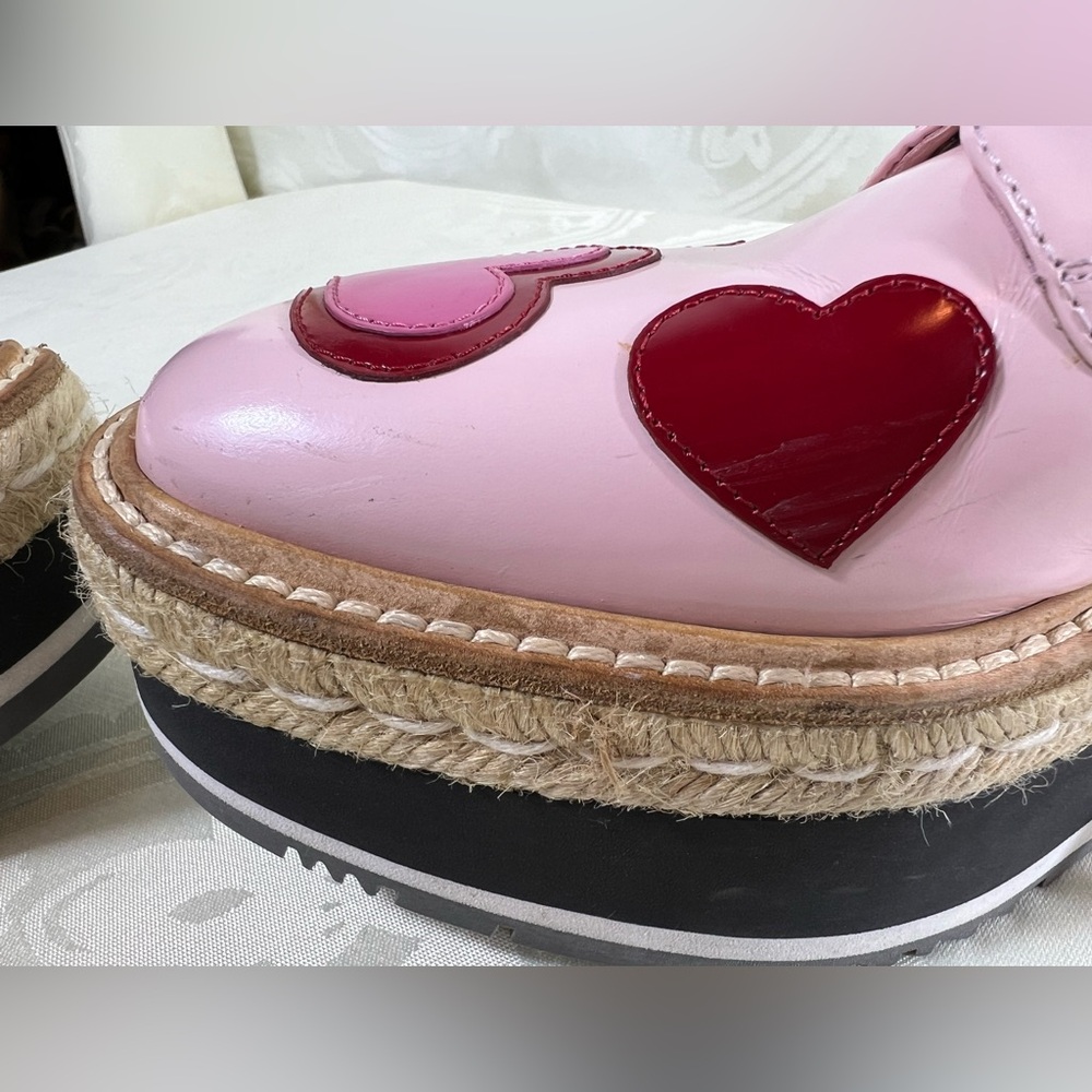 RARE - PRADA Pink Heart Platform Shoes - Picture 11 of 12